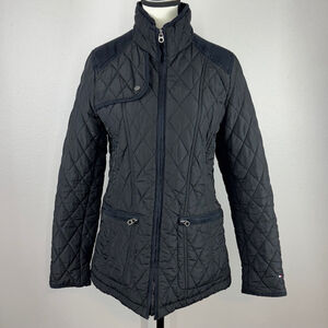 Tommy Hilfiger American Classics Womens S Black Full Zip Diamond Quilted Jacket